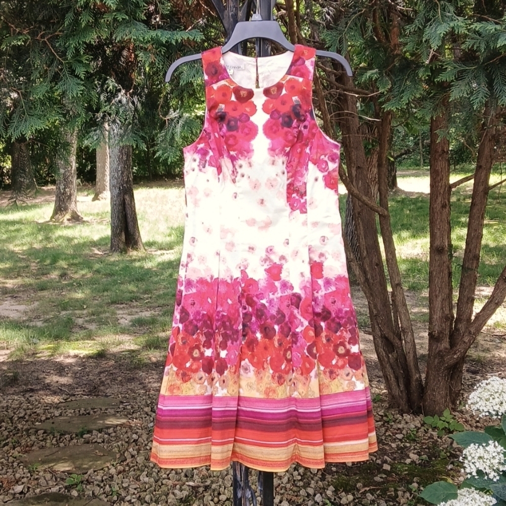 Maggy London Poppy Dress 97% Cotton Sz 8